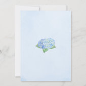 Blue Hydrangea Floral Baby Shower Invitations Kaart (Achterkant)