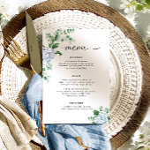 Blue Hydrangea Floral Baby shower Menu Kaart
