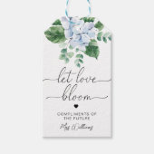 Blue Hydrangea Floral Bedankt Favor Cadeaulabel (Voorkant)