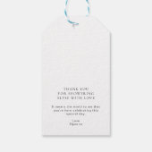 Blue Hydrangea Floral Bedankt Favor Cadeaulabel (Achterkant)