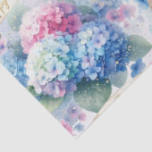 Blue Hydrangea Floral Birthday  Tissuepapier (Detail)