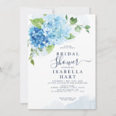 Blue Hydrangea Floral Boho Botanisch Vrijgezellenf Kaart (Voorkant)