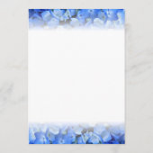 Blue Hydrangea Floral Border Fan Programme Paper Programmakaart (Achterkant)