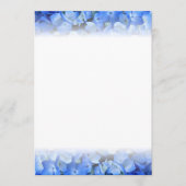 Blue Hydrangea Floral Border Fan Programme Paper Programmakaart (Voorkant)