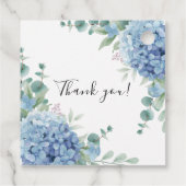 Blue Hydrangea Floral Bridal Shower Bedankjes Labels (Achterkant)