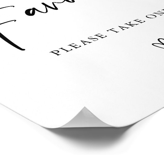 Blue Hydrangea Floral Bridal Shower Favors Poster (Hoek)