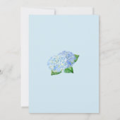 Blue Hydrangea Floral Bridal Shower Invitations Kaart (Achterkant)