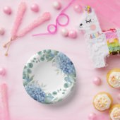 Blue Hydrangea Floral Bridal Shower Papieren Kommen (Feest)