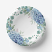 Blue Hydrangea Floral Bridal Shower Papieren Kommen (Voorkant)