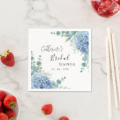 Blue Hydrangea Floral Bridal Shower Servet (Insitu)