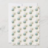 Blue Hydrangea Floral Elegant Vrijgezellenfeest Kaart (Achterkant)