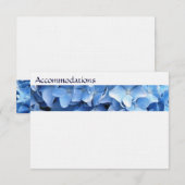 Blue Hydrangea Floral Enclosure Card Informatiekaartje (Voorkant / Achterkant)