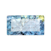 Blue Hydrangea Floral Etiket (Voorkant)