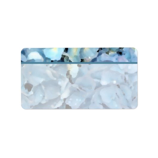 Blue Hydrangea Floral Etiket (Voorkant)