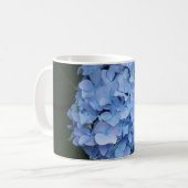  Blue Hydrangea Floral Foto Koffiemok (Voorkant links)