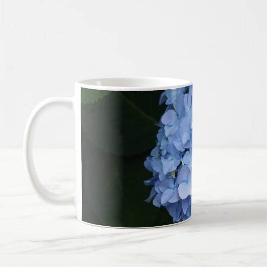  Blue Hydrangea Floral Foto Koffiemok (Links)
