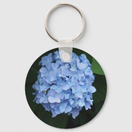  Blue Hydrangea Floral Foto Sleutelhanger
