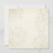 Blue Hydrangea Floral Graphic Sepia Square Kaart (Achterkant)