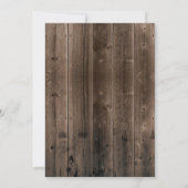 Blue Hydrangea Floral Jar Rustic Barn Wood Wedding Kaart (Achterkant)