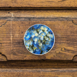  Blue Hydrangea Floral Keramische Knop