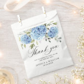 Blue Hydrangea Floral Love and Bedankt Wedding Bedankzakje (Geknipt)