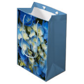  Blue Hydrangea Floral Medium Cadeauzakje (Voorkant Gekanteld)