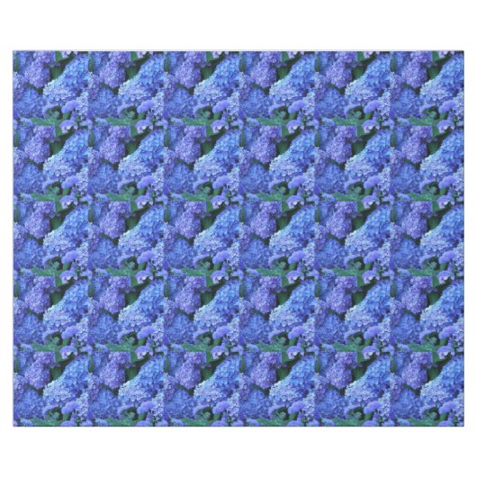 Blue Hydrangea Floral Pattern Cadeaupapier (Vlak)