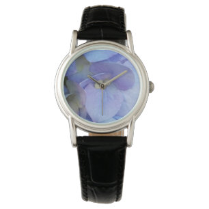 Blue Hydrangea Floral Photography Horloge
