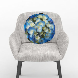  Blue Hydrangea Floral Rond Kussen