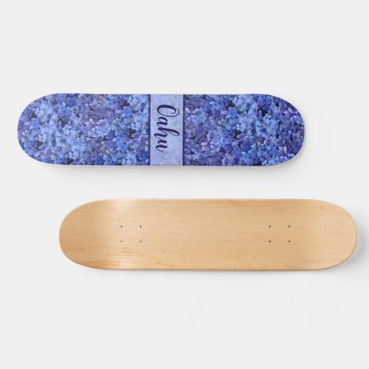 Blue Hydrangea Floral Skate Board (Horizontaal)