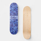 Blue Hydrangea Floral Skate Board (Voorkant)