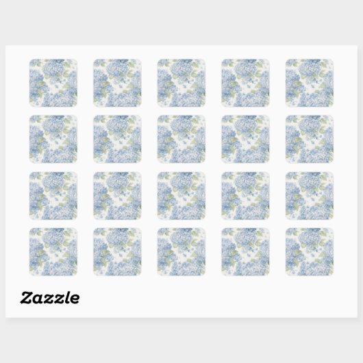 Blue Hydrangea Floral Sticker • Coastal Gift (Vel)