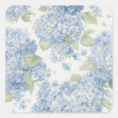 Blue Hydrangea Floral Sticker • Coastal Gift (Voorkant)