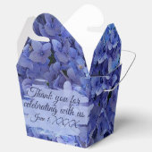 Blue Hydrangea Floral Takeout Bedankdoosjes (Geopend)