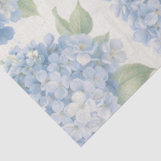 Blue Hydrangea Floral Tissue Paper Tissuepapier (Detail)