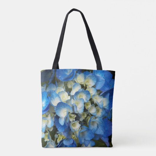 Blue Hydrangea Floral Tote Bag (Achterkant)