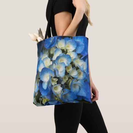  Blue Hydrangea Floral Tote Bag (Dichtbij)