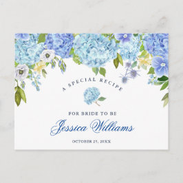 Blue Hydrangea Floral Vrijgezellenfeest Recipe Kaa Briefkaart
