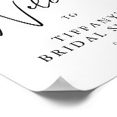 Blue Hydrangea Floral Vrijgezellenfeest Welkomstte Poster (Hoek)