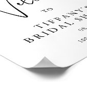 Blue Hydrangea Floral Vrijgezellenfeest Welkomstte Poster (Hoek)