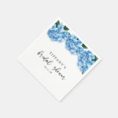 Blue Hydrangea Floral Vrijgezellenfeest Welkomstte Servet (Hoek)