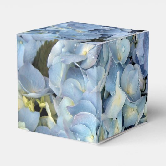 Blue Hydrangea Floral Wedding Bedankdoosjes (Achterkant)