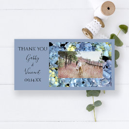 Blue Hydrangea Floral Wedding Bedankt