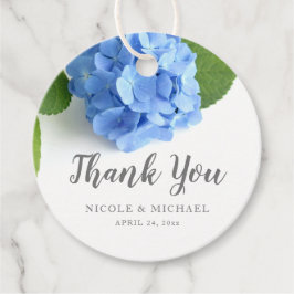 Blue Hydrangea Floral Wedding Bedankt Bedankjes Labels