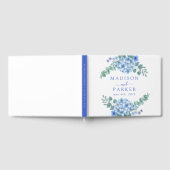 Blue Hydrangea Floral Wedding Gastenboek (Volledig)