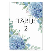 Blue Hydrangea Floral Wedding  Kaart (Voorkant)
