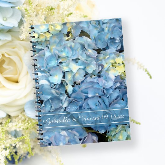 Blue Hydrangea Floral Wedding Notitieboek