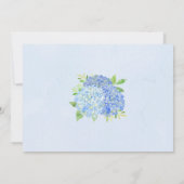 Blue Hydrangea Floral Wedding Photo Save the Date (Achterkant)