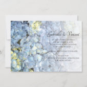 Blue Hydrangea Floral Wedding Save the Date (Voorkant)