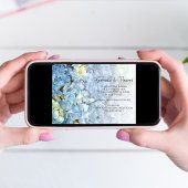 Blue Hydrangea Floral Wedding Save the Date